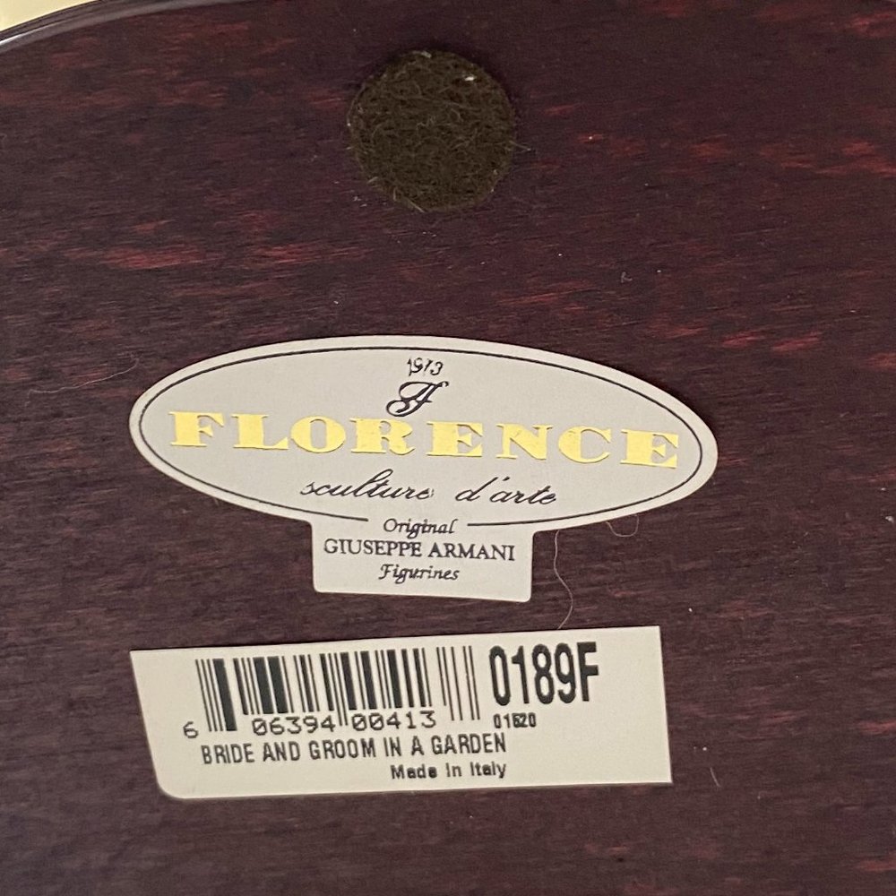 Limited Edition Giuseppe Armani "Garden Wedding" Porcelain Figurine Italy - Picture 7 of 9